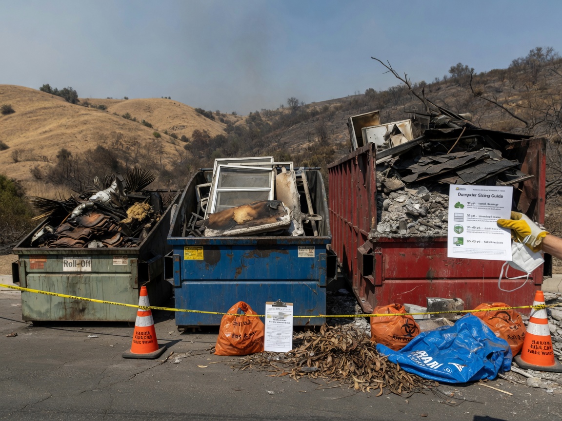 Dumpster Sizing Guide for Santa Clarita Wildfire Debris Removal